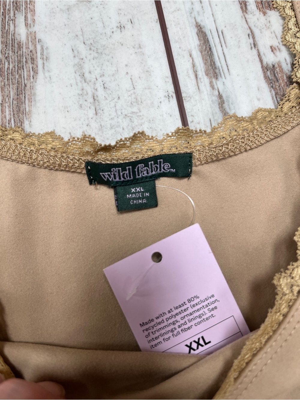 NWT Wild Fable Game Day Lace Drop Waist Skort Dress - XXL Tan - Picture 12 of 14